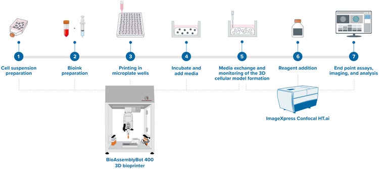 Flux de travail d’un test de bioimpression