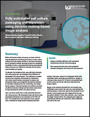 Fully automated cell culture App Note