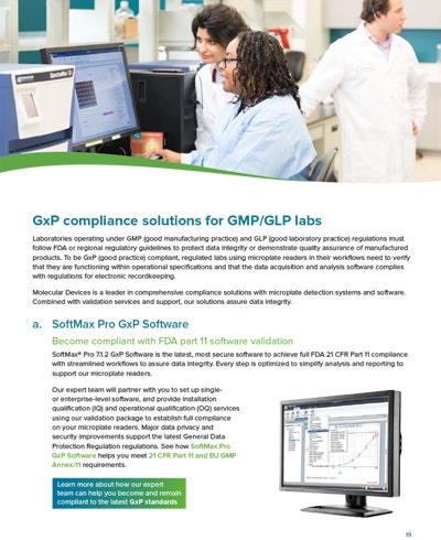 GxP Compliance Solutions for GMP/GLP Labs