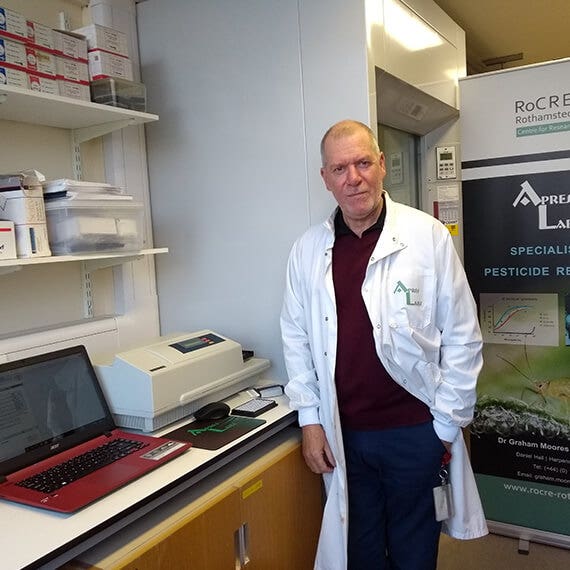 Le Dr Graham Moores utilise des lecteurs SpectraMax pour révolutionner la recherche sur la résistance aux pesticides
