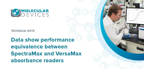 Les données montrent que les performances des lecteurs d’absorbance SpectraMax et VersaMax sont équivalentes