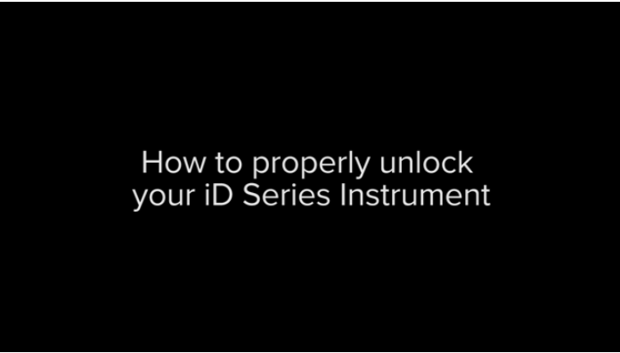 How to properly unlock iD series instrument